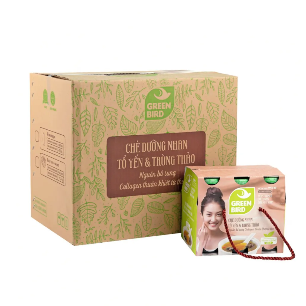 Ảnh Nước yến Dưỡng Nhan Tổ Yến và Trùng Thảo - Green Bird - Lốc 6 chai - 175ml/chai 3