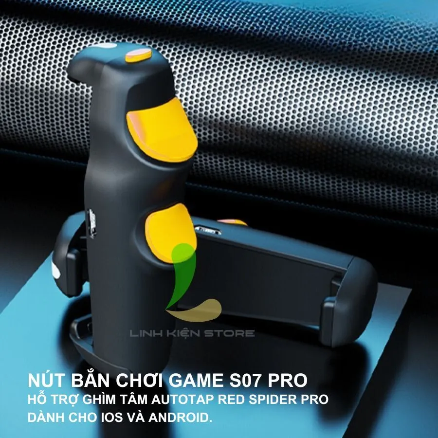 Ảnh Nút bắn chơi game HOSAN S07 Pro RED Spider PRO Ghìm tâm, Autotap dành cho IOS và Android 2