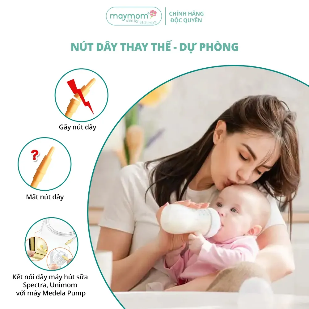 Ảnh Nút Dây Hút Sữa Maymom, Phụ Kiện Thay Thế Dây Hơi Máy Hút Sữa Medela (1 cái) 2