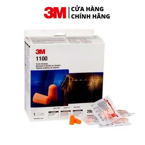 Ảnh Nút tai dạng bọt xốp không dây giảm ồn 3M™ 1100 3