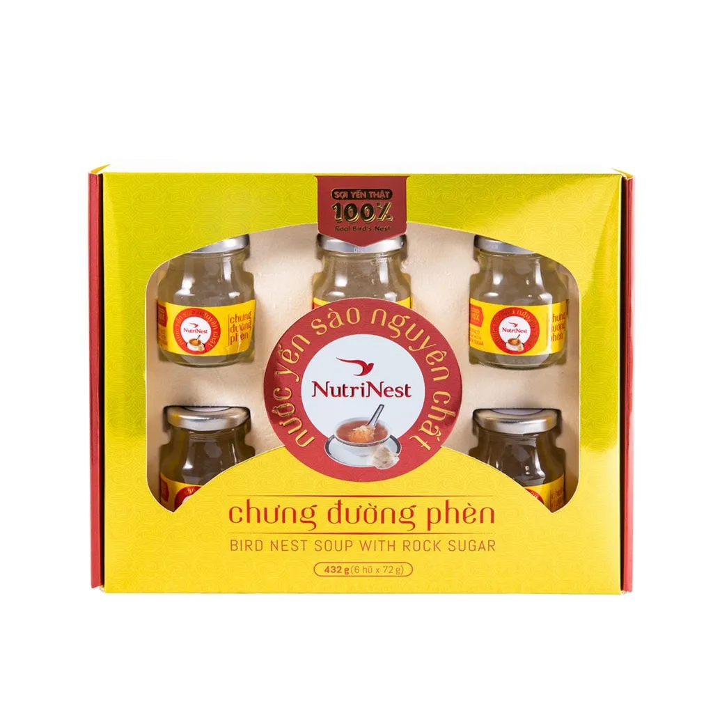 Ảnh NutriNest - Nước Yến Sào Nguyên Chất Chưng Đường Phèn – hộp quà 6 hũ x 72g 3