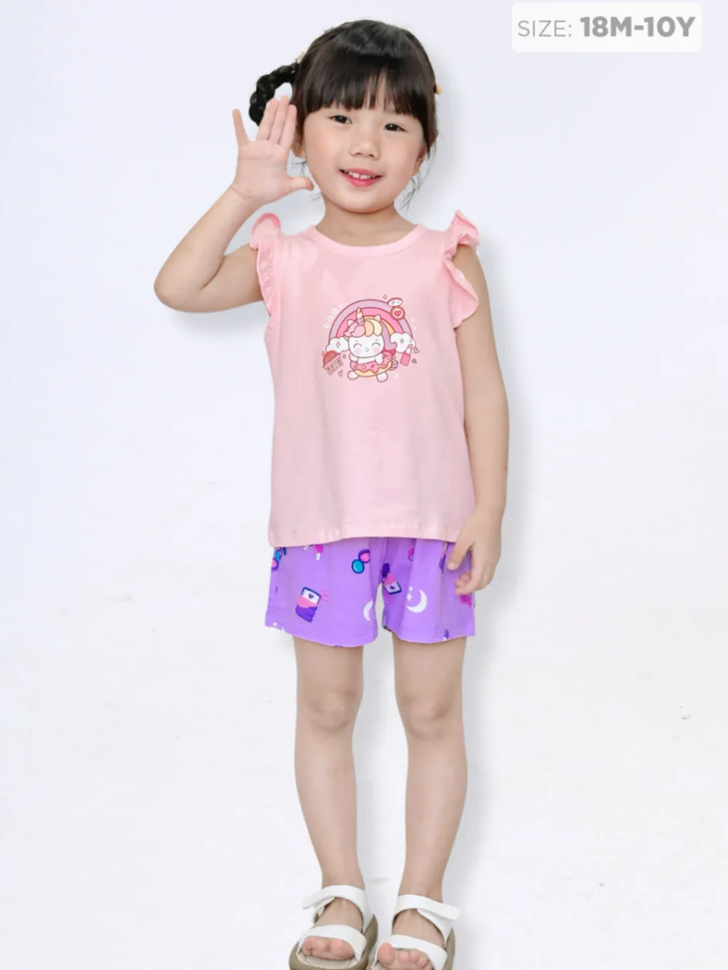 Ảnh Đồ Bộ  Bé Gái Cotton Mềm Mịn, Thoáng Mát  (1-10 Tuổi) BaaBaby B-GC-DB04N 1