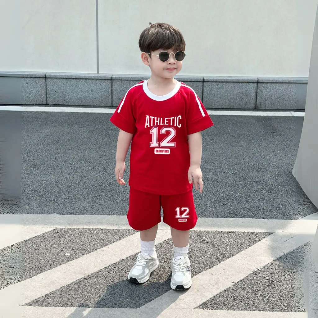 Ảnh Đồ bộ bé trai phối viền số 12 - Quần áo cho bé chất liệu thun cotton - Loza BF286 3