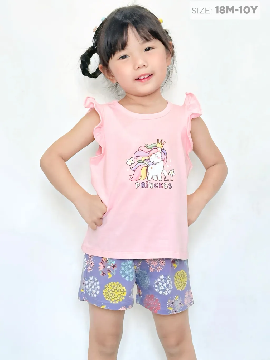 Ảnh Đồ bộ cho bé gái Baa Baby chất liệu 100% Cotton mềm mịn, thoáng mát cho bé từ 1 đến 10 tuổi - DB04N 2