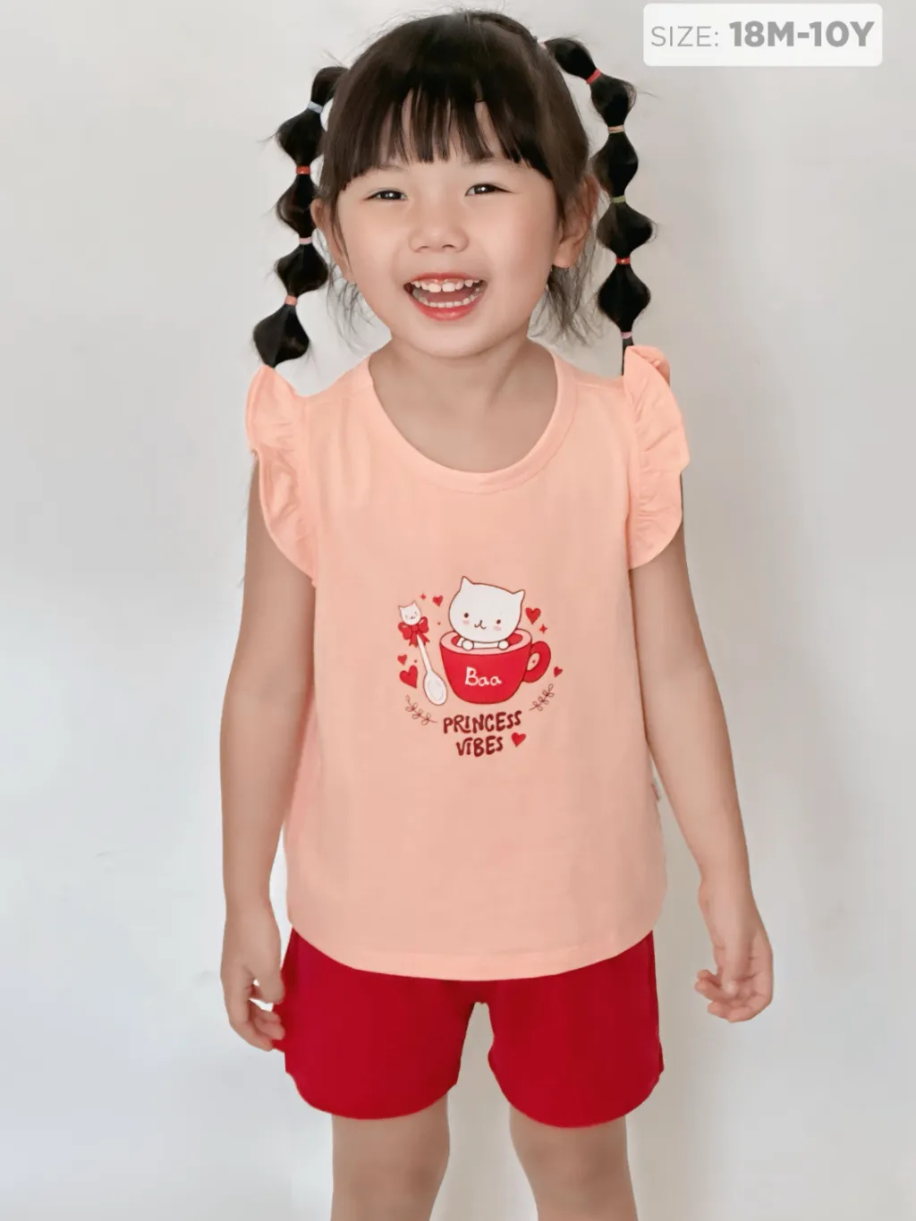Ảnh Đồ bộ cho bé gái Baa Baby chất liệu 100% Cotton mềm mịn, thoáng mát cho bé từ 1 đến 10 tuổi - DB04N 3