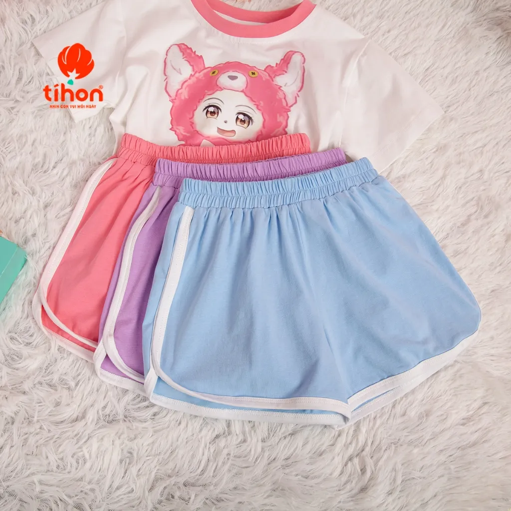 Ảnh Đồ bộ cho bé gái TIHON cao cấp chất liệu cotton thoáng mát, mềm mại cho bé SET0750685 4
