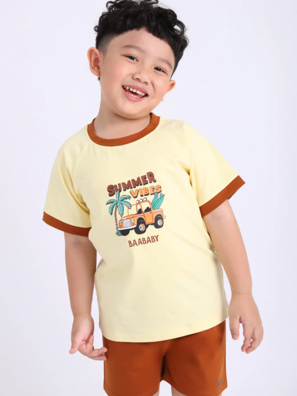 Ảnh Đồ bộ cho bé trai tay ngắn, bộ ngủ bé trai từ 1 tuổi - 10 tuổi Baa Baby - B-BC-DB04N 4
