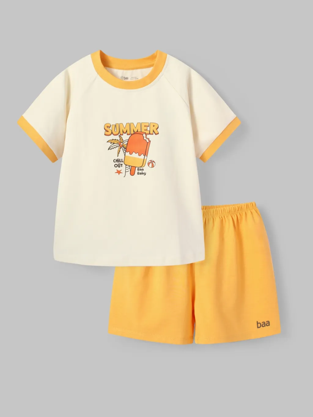 Ảnh Đồ bộ cộc tay cho em bé trai, đồ ngủ cotton in họa tiết cho bé từ 1-10 tuổi Baa Baby - B-BC-DB04N 3