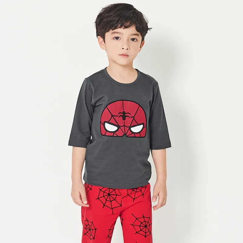 Ảnh Đồ bộ lửng quần áo thun cotton mặc nhà mùa hè cho bé trai Unifriend Hàn Quốc 2024-2 2