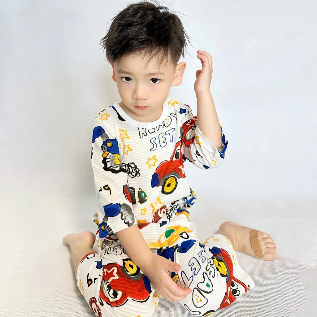 Ảnh Đồ bộ lửng quần áo thun cotton mặc nhà mùa hè cho bé gái Unifriend Hàn Quốc 2023-2 4