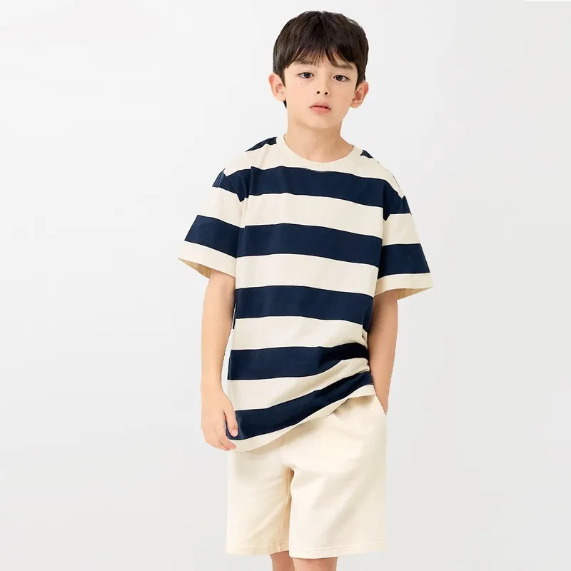 Ảnh Đồ bộ ngắn tay quần áo thun cotton mịn mặc nhà mùa hè cho bé trai và bé gái Unifriend Hàn Quốc U2024-4 2