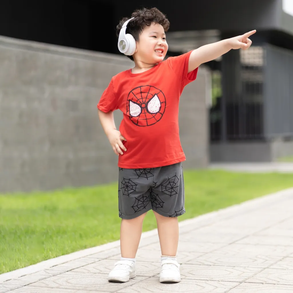 Ảnh Đồ bộ ngắn tay quần áo thun cotton mịn mặc nhà mùa hè cho bé trai Unifriend Hàn Quốc U3022 2