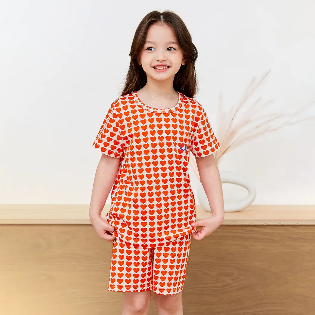 Ảnh Đồ bộ ngắn tay thun cotton mịn cho bé trai, bé gái mặc nhà mùa hè Unifriend Hàn Quốc U2023-39. Size đại 5, 6, 8, 10 tuổi 3