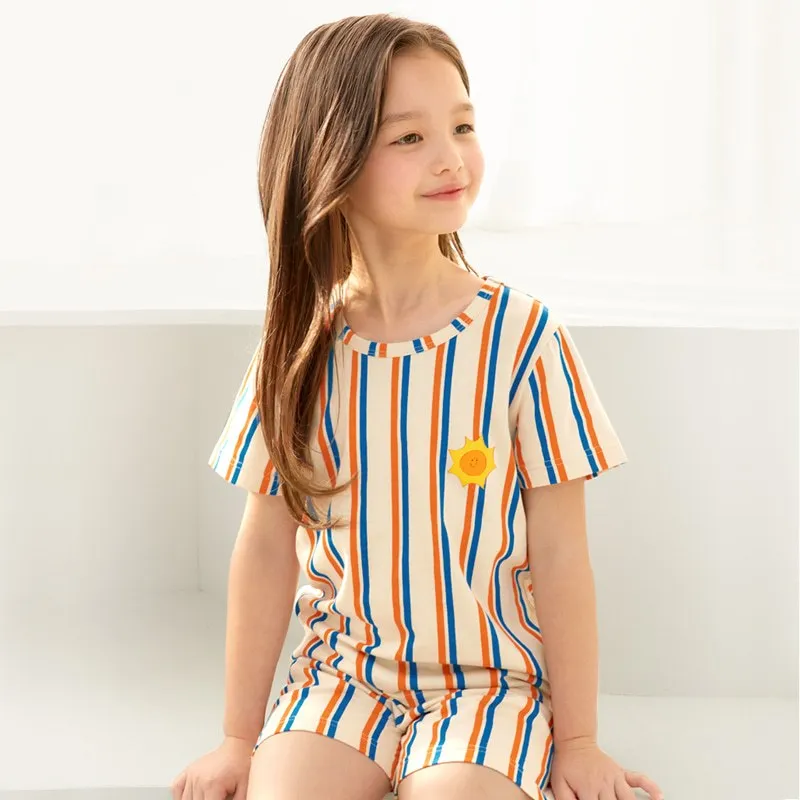 Ảnh Đồ bộ ngắn tay thun cotton mịn cho bé trai, bé gái mặc nhà mùa hè Unifriend Hàn Quốc U2023-39. Size đại 5, 6, 8, 10 tuổi 4