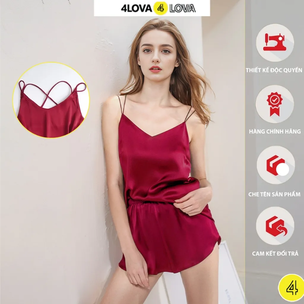 Đồ Bộ Ngủ Nữ Lụa 2 Dây 4Lova Sexy Cao Cấp - Mềm Mịn, Quyến Rũ | [Tên Website Của Bạn]