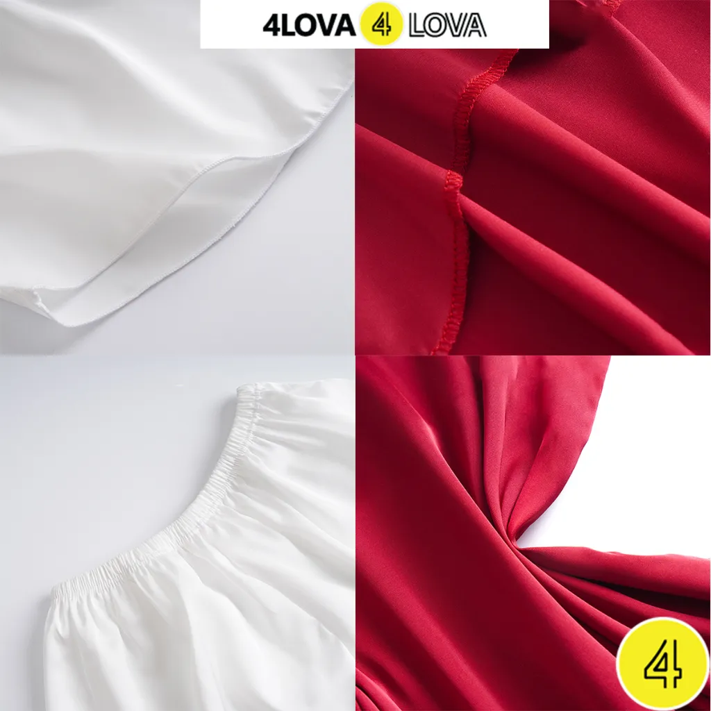 Ảnh Đồ bộ ngủ nữ lụa 2 dây mặc nhà sexy quyến rũ vải satin cao cấp thoáng mát 4Lova 4