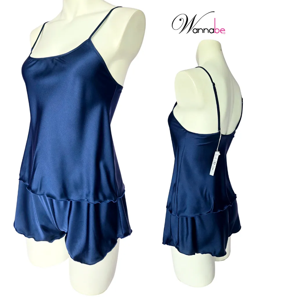 Ảnh Đồ bộ ngủ nữ quần đùi áo 2 dây WANNABE basic tối giản, dịu dàng trên da cho giấc ngủ trọn vẹn BSL08 3