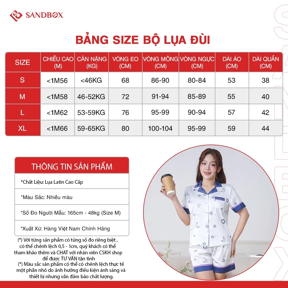 Ảnh Đồ Bộ Nữ Pijama Đùi SANDBOX Chất Lụa Latin Luxury Cao Cấp Mềm Mượt Mát Họa Tiết Đốc Quyền-BLD25006 2