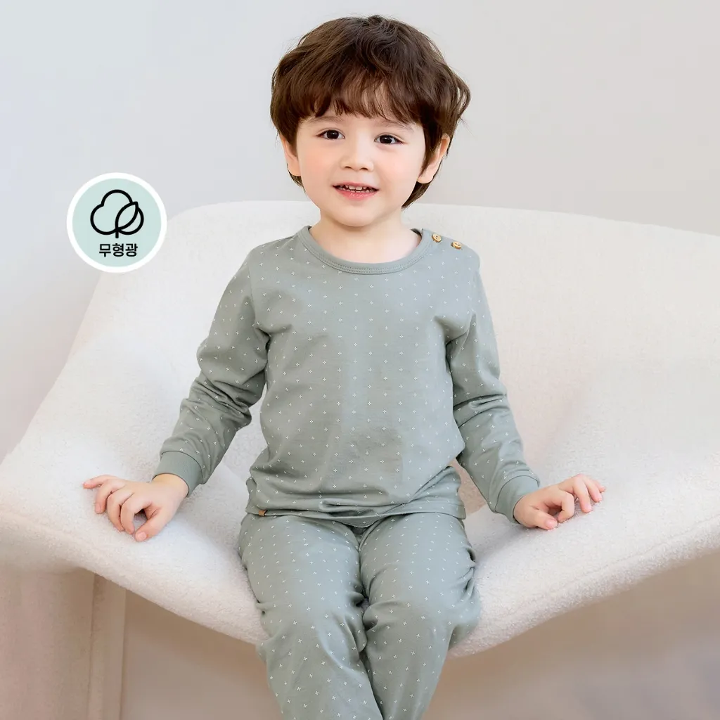 Ảnh Đồ bộ tay dài quần áo thun cotton mịn dáng rộng mặc nhà mùa hè cho bé gái  và bé trai Unifriend Hàn Quốc U2023-43 2