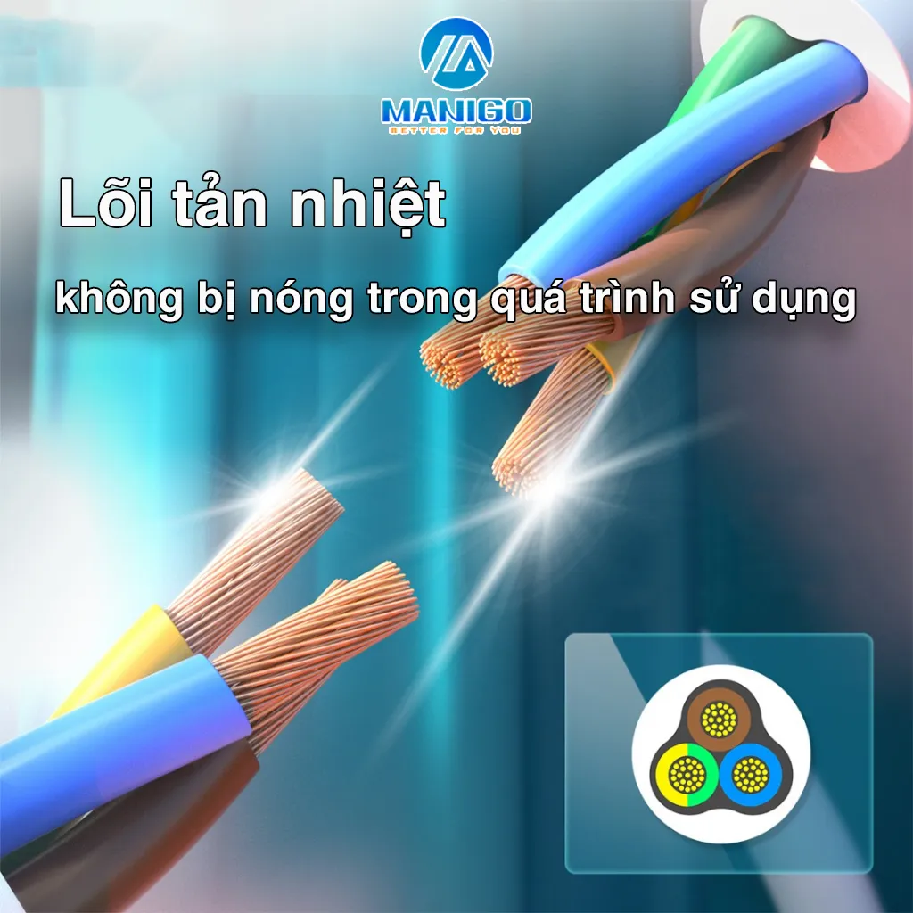 Ảnh Ổ Cắm Điện Đa Năng Manigo Nhiều Lỗ Cắm 2500W Tích Hợp USB TypeC Sạc Nhanh PD20W An Toàn Có Cầu Chì 2