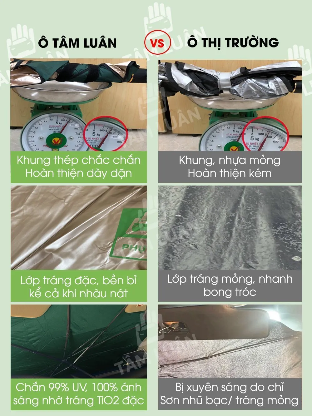 Ảnh Ô che nắng kính lái ô tô Tâm Luân, dù che kính chắn gió oto, phụ kiện xe hơi 4 5 7 8 chỗ loại tốt 1