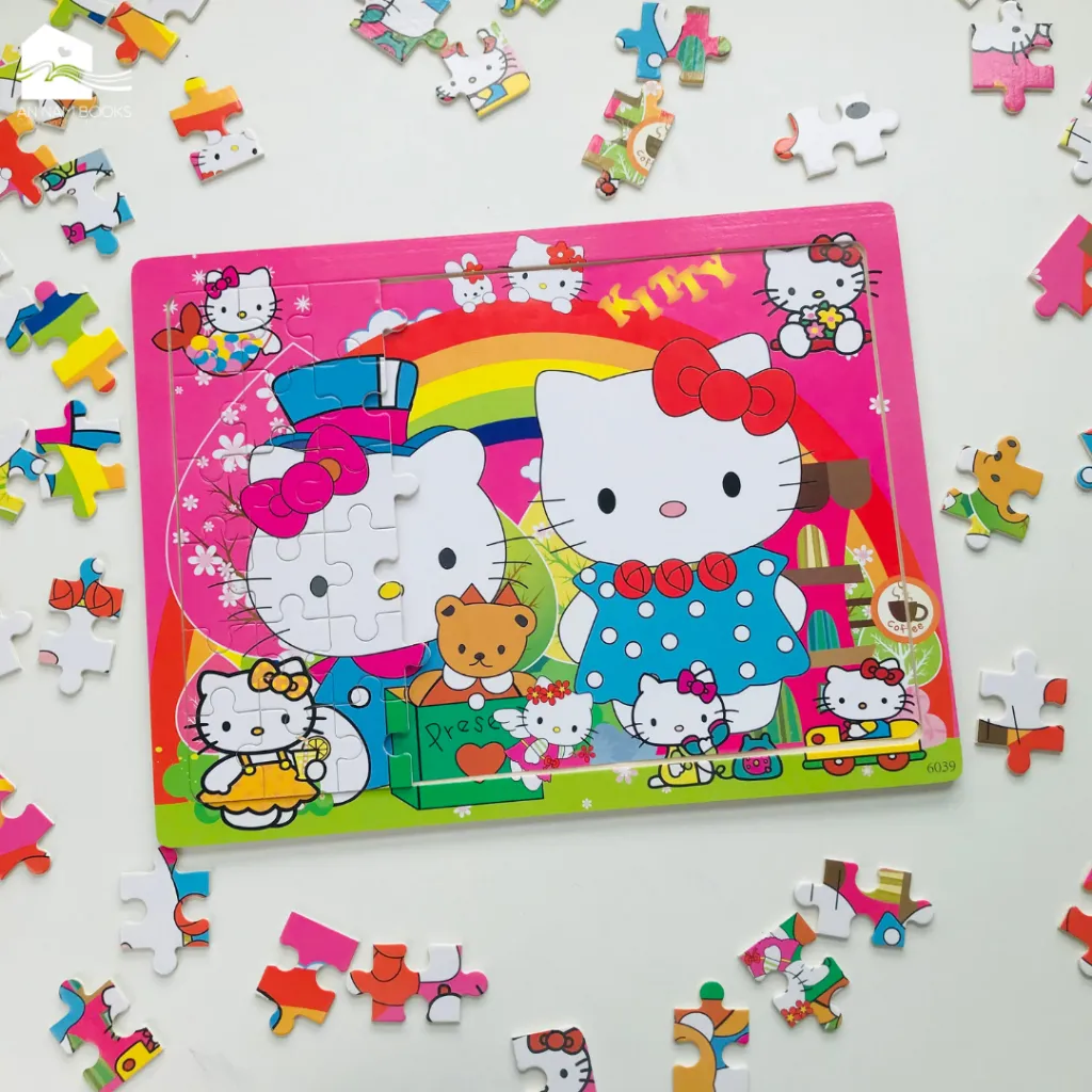 Ảnh Đồ chơi bộ tranh xếp hình, ghép hình bằng gỗ 60 mảnh puzzle phát triển tư duy trí tuệ cho bé - tranh ghép gỗ 60 miếng 1