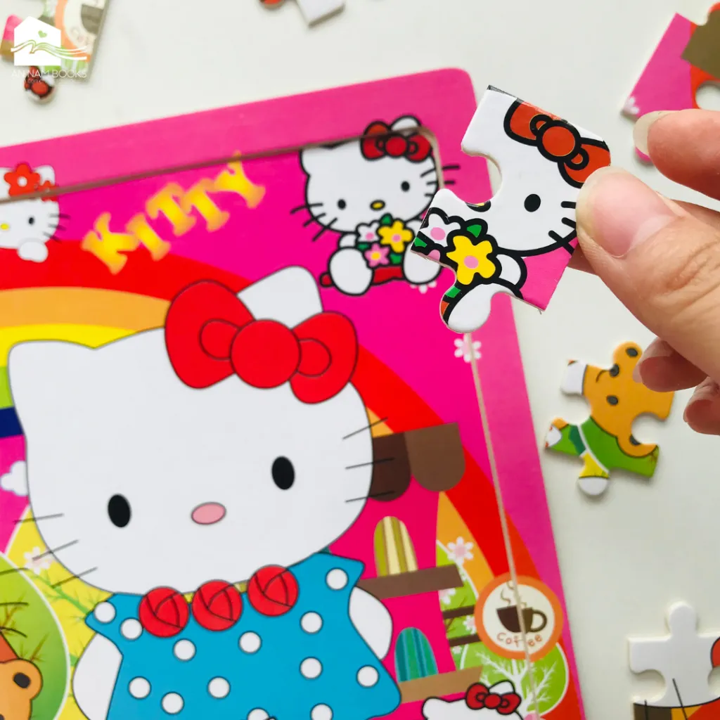 Ảnh Đồ chơi bộ tranh xếp hình, ghép hình bằng gỗ 60 mảnh puzzle phát triển tư duy trí tuệ cho bé - tranh ghép gỗ 60 miếng 3