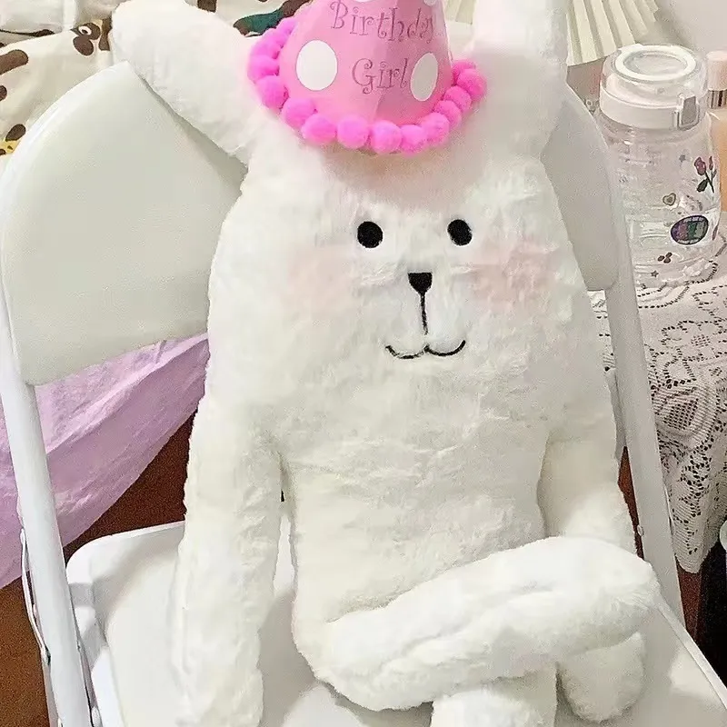 Ảnh Đồ chơi gối ôm thỏ, búp bê nhồi bông dễ thương, kích thước lớn 80cm, quà tặng ngày lễ sinh nhật độc đáo 2