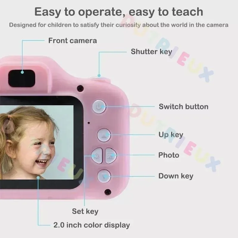 Ảnh Đồ Chơi Trẻ Em Camera Kỹ Thuật Số Vintage Camera Trẻ Em Chiếu Video Camera Chụp Ảnh Ngoài Trời 8GB Quà Tặng Cho Trẻ Em 4