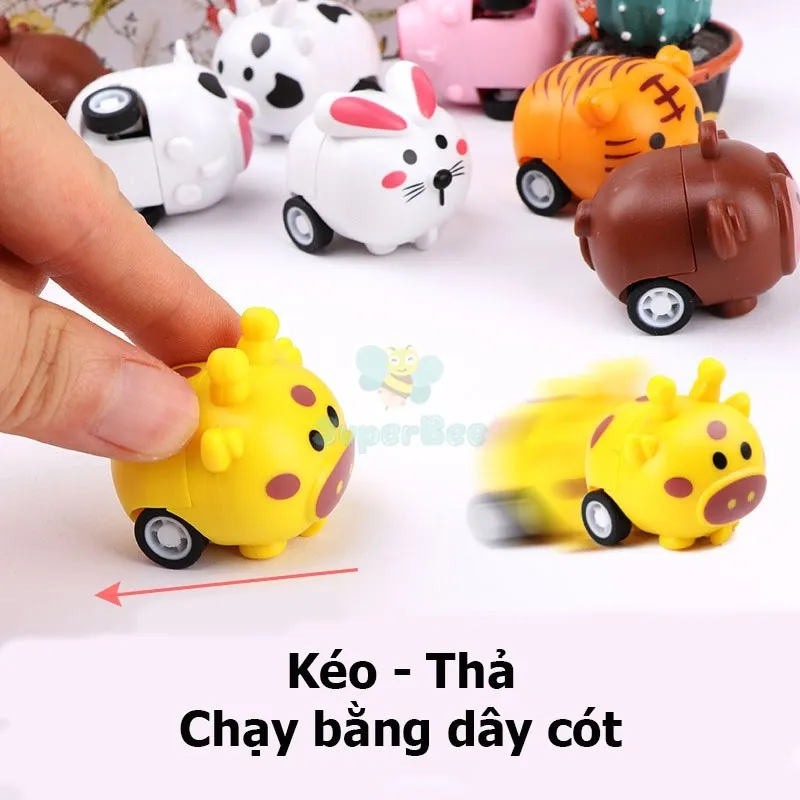 Ảnh Đồ chơi xe lên dây cót size mini hình thú đáng yêu ( Mẫu ngẫu nhiên ) 4