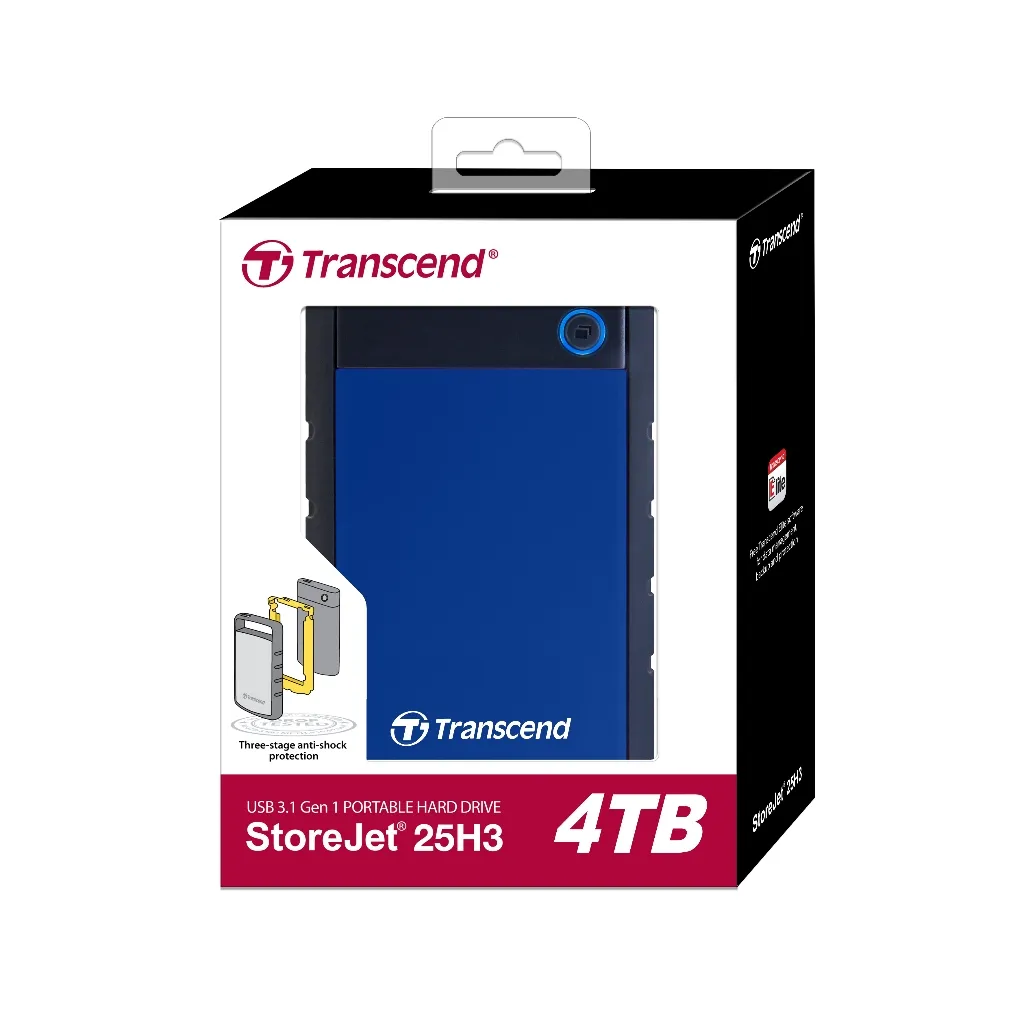 Ảnh Ổ cứng di động HDD Transcend StoreJet Rugged 25H3 2.5" 1TB/2TB/4TB 5Gbps Bảo hành 3 năm 4