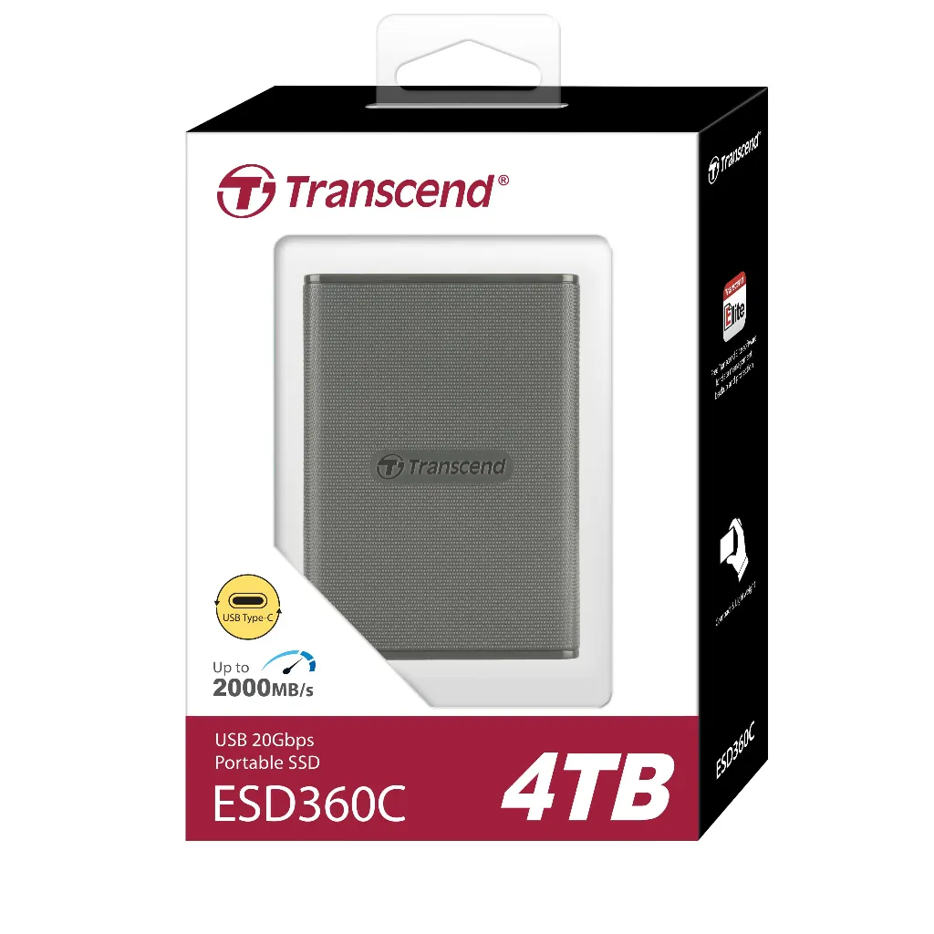 Ảnh Ổ cứng di động SSD Transcend ESD360C 1TB / 2TB / 4TB 2000MB/s - Bảo hành 5 năm 3