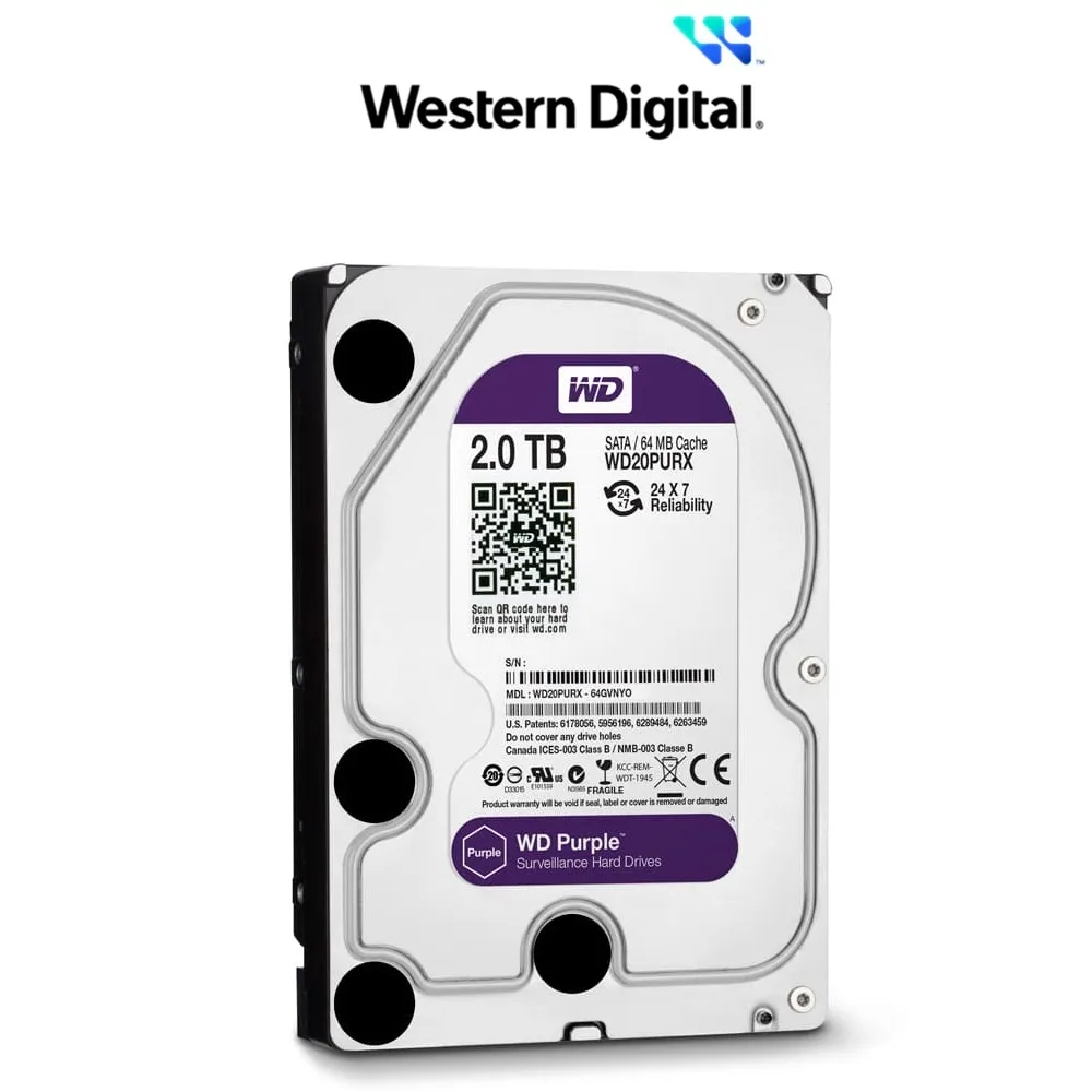 Ảnh Ổ Cứng HDD Western Digital WD PURPLE 2TB/64MB/5400rpm/3.5'' 3