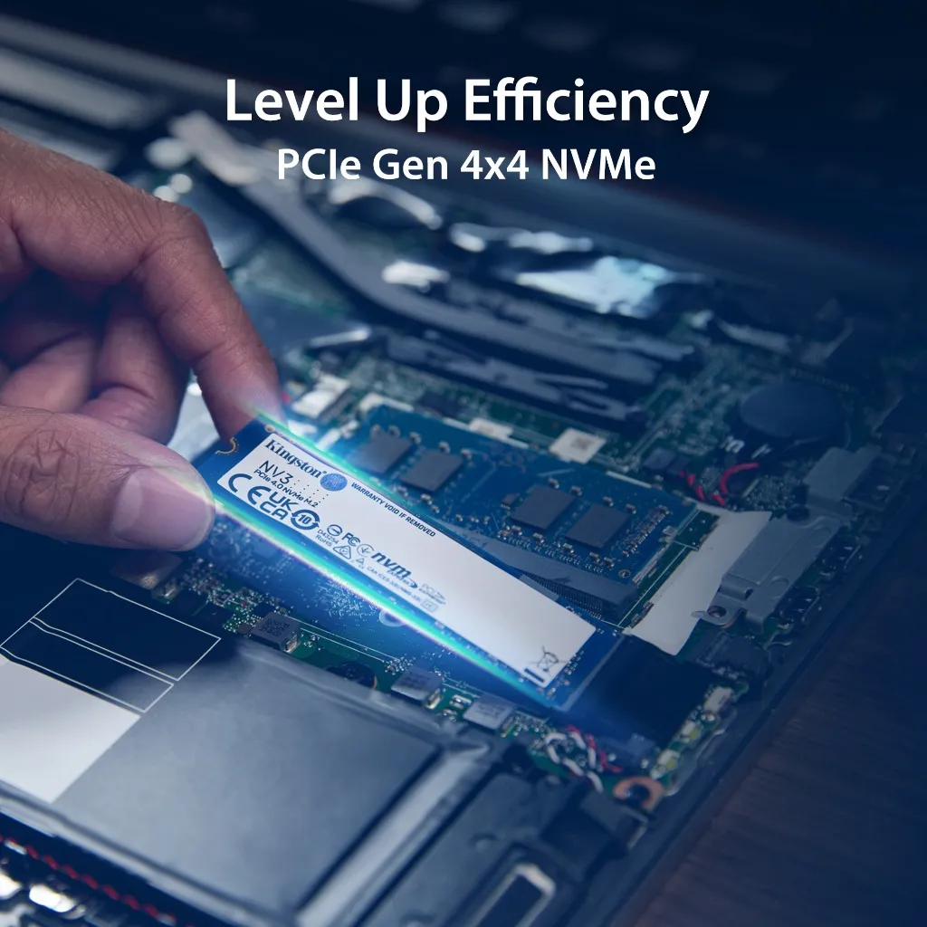 Ảnh Ổ cứng Kingston NV3 PCIe 4.0 NVMe SSD tốc độ đọc/ghi đến 6.000/5.000 MB/giây - Hàng chính hãng 1