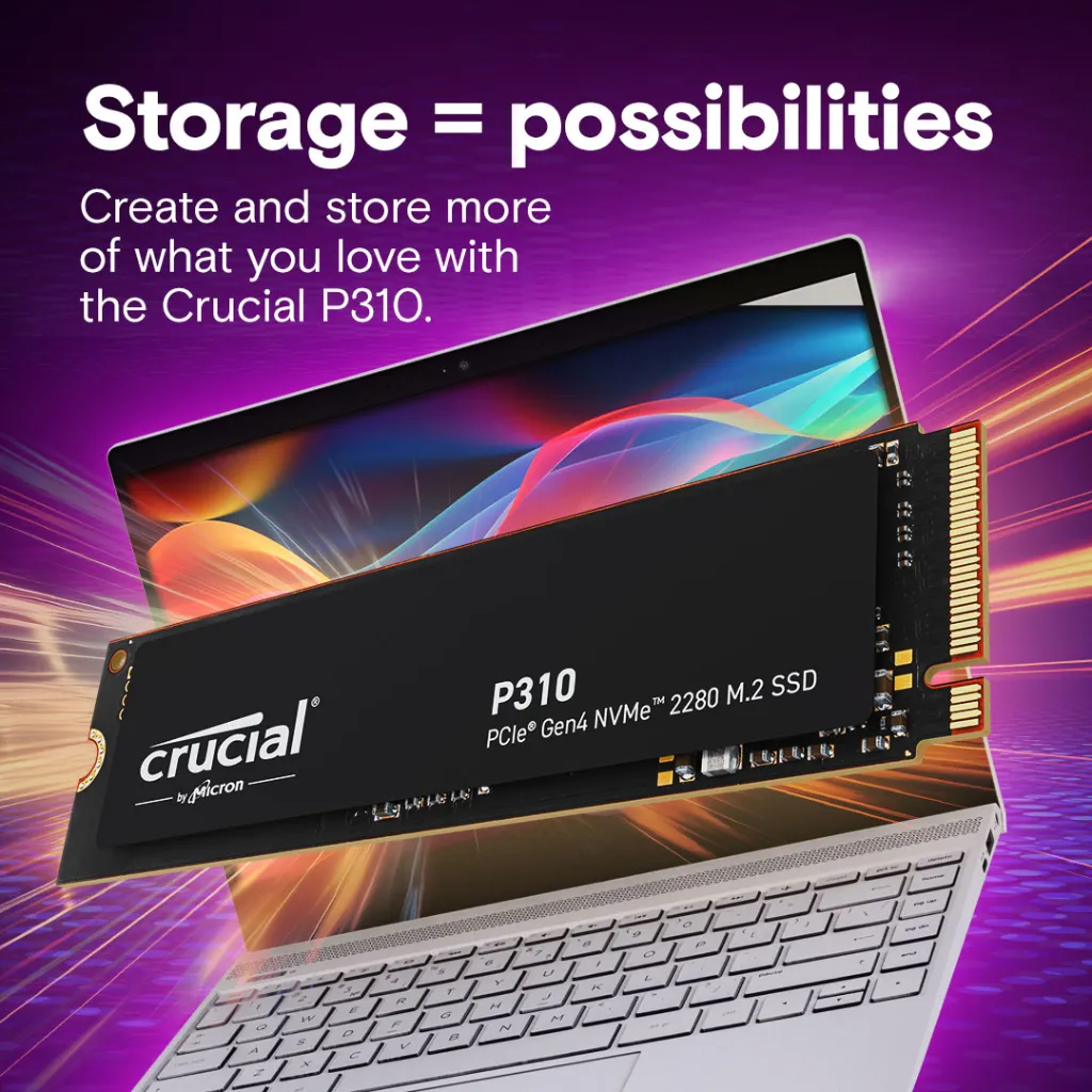 Ảnh Ổ cứng SSD Crucial P310 1TB PCIe Gen4 NVMe M.2 – tốc độ cực nhanh & hiệu năng lưu trữ đột phá - CT1000P310SSD8 4