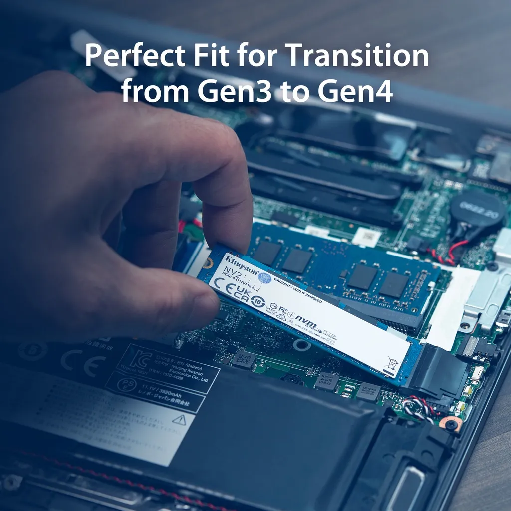 Ảnh Ổ cứng SSD Kingston NV2 NV3 NVMe Gen 4x4 PCIe 4.0 M.2 tốc độ đọc/ghi lên tới 3.500/2.800 MB/giây - Hàng chính hãng 4