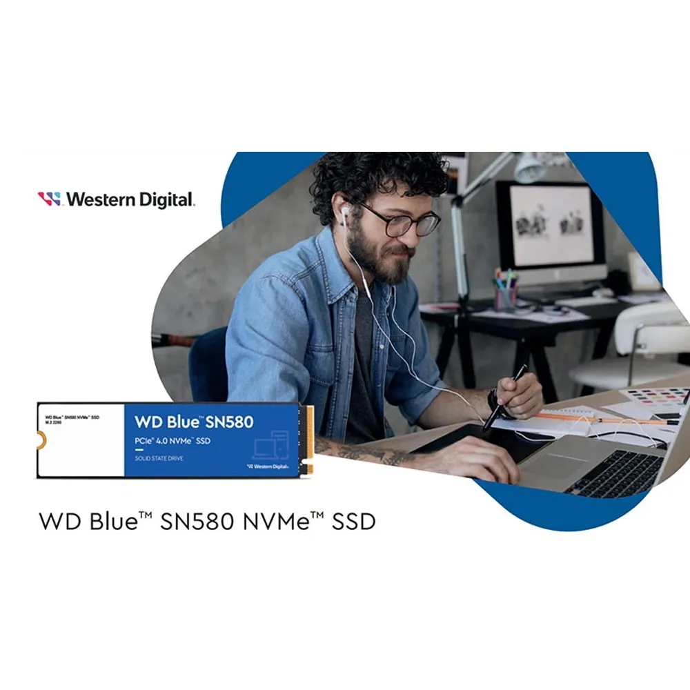 Ảnh Ổ cứng SSD Western Digital Blue SN580 500GB - 1TB PCIe Gen4 x4 NVMe M.2 4
