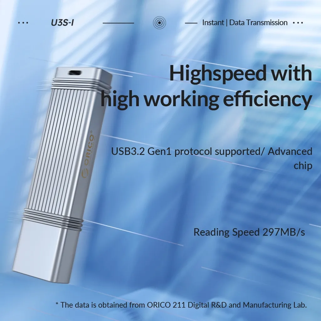 Ảnh Ổ đĩa USB ORICO 32GB 64GB 128GB 256GB Bộ lưu trữ điện Loại C Ổ đĩa bút lên đến 260MB / giây Thẻ nhớ USB chống nước bằng kim loại Hỗ trợ Windows Linux MacOS iPadOS (U3S-I) 4