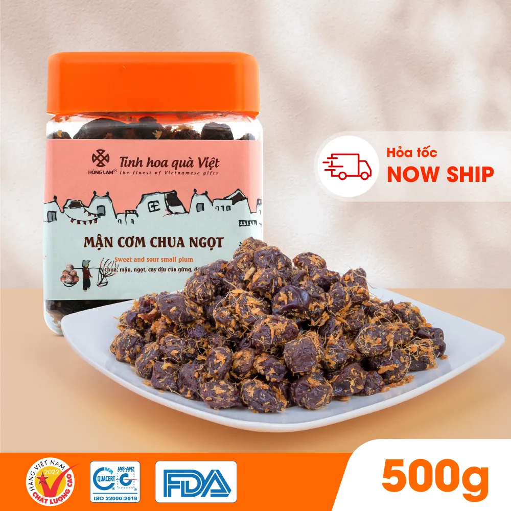 Ảnh Ô mai (xí muội) mận cơm chua ngọt Hồng Lam dạng hộp, túi. Có vị chua, ngọt 3