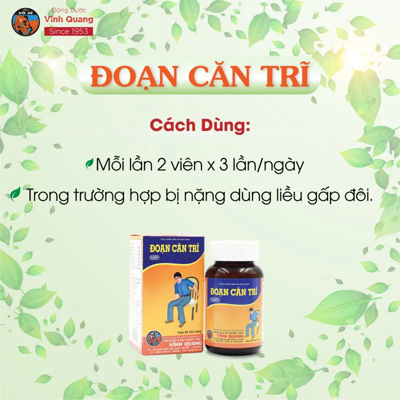 Ảnh Đoạn Căn Trĩ VĨNH QUANG hộp 60 viên - Hỗ trợ giảm trĩ nội, trĩ ngoại, đại tiện chảy máu do trĩ 2
