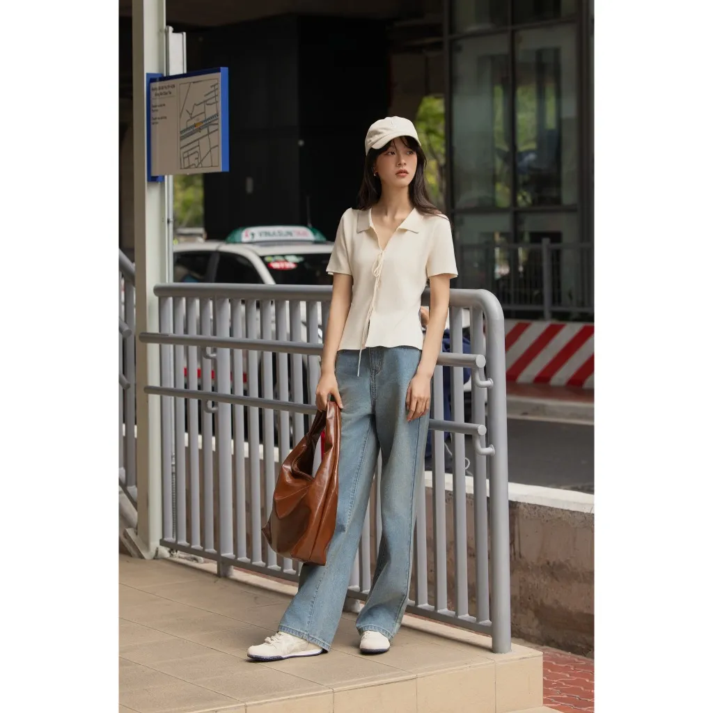 Ảnh OLV - Áo kiểu len cột nơ đi chơi Bexley Top nhiều màu 2