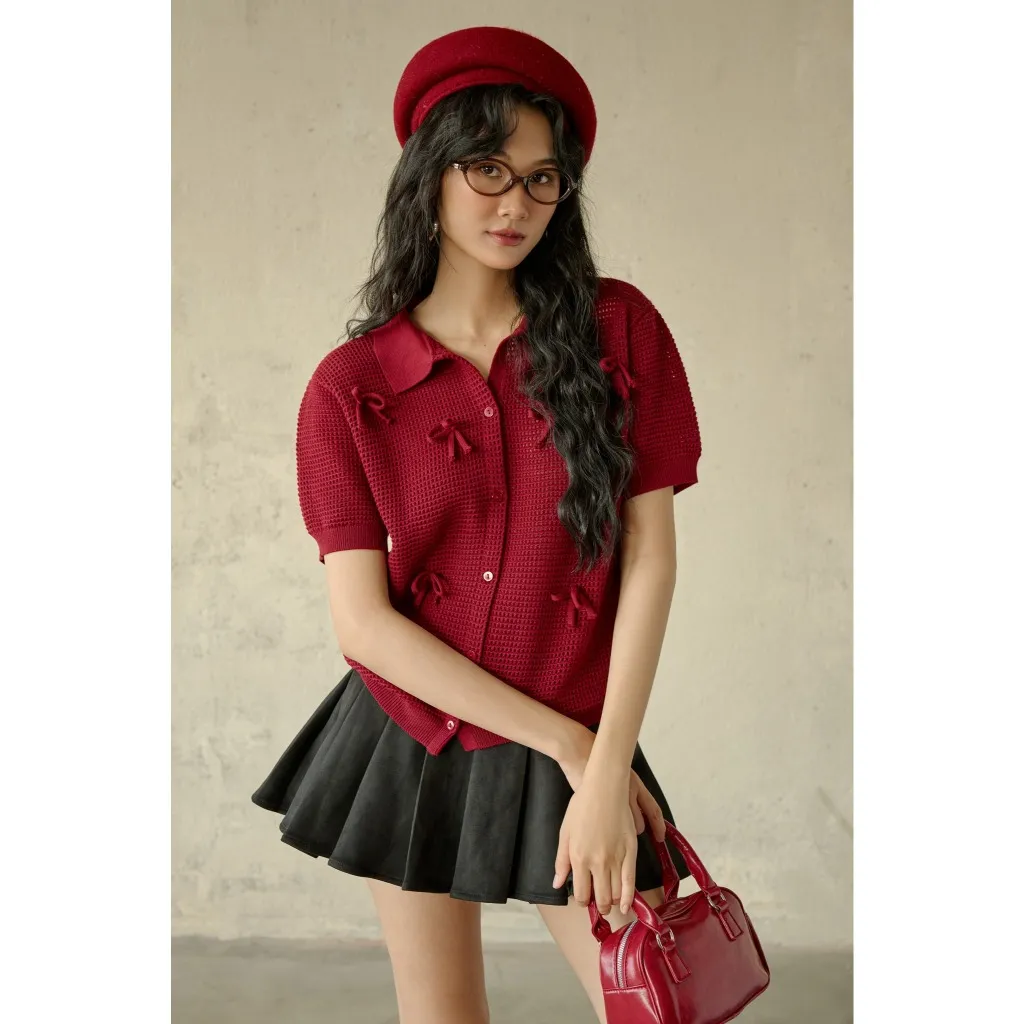 Ảnh OLV - Áo kiểu len đi chơi Micha Top nhiều màu 2