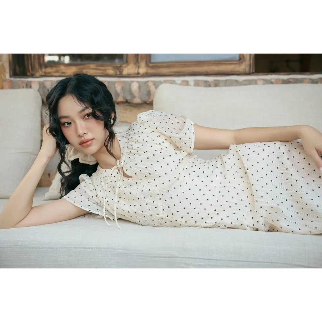 Ảnh OLV - Đầm kiểu chấm bi Aulelei Fleur Dress 4