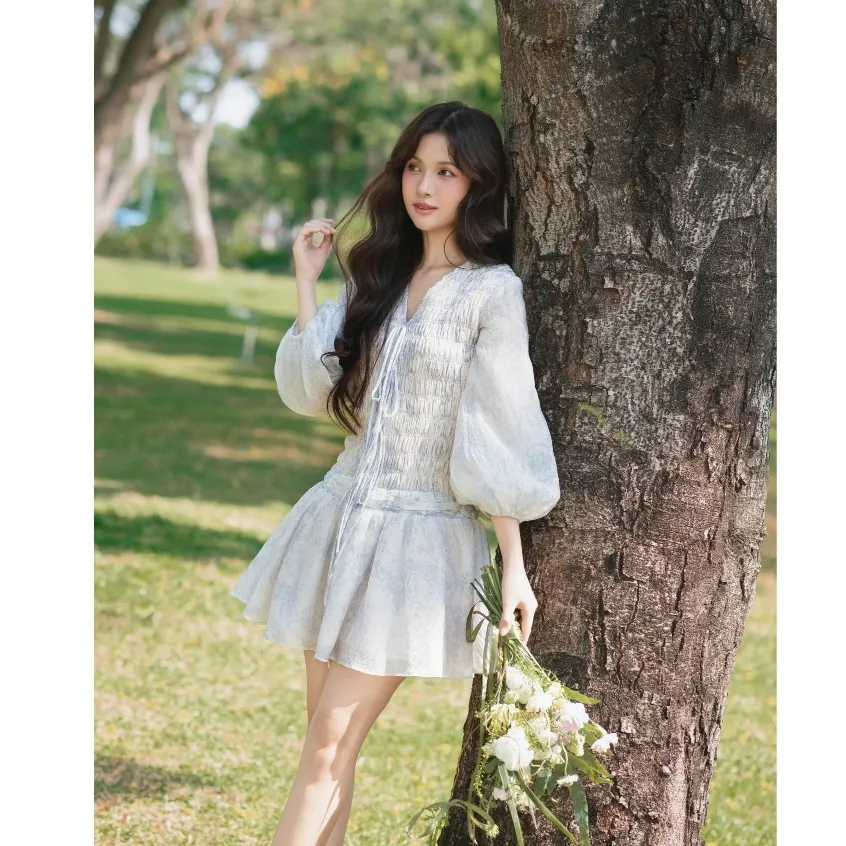 Ảnh OLV - Đầm kiểu hoa dáng xòe Abigail Dress 2 màu 1