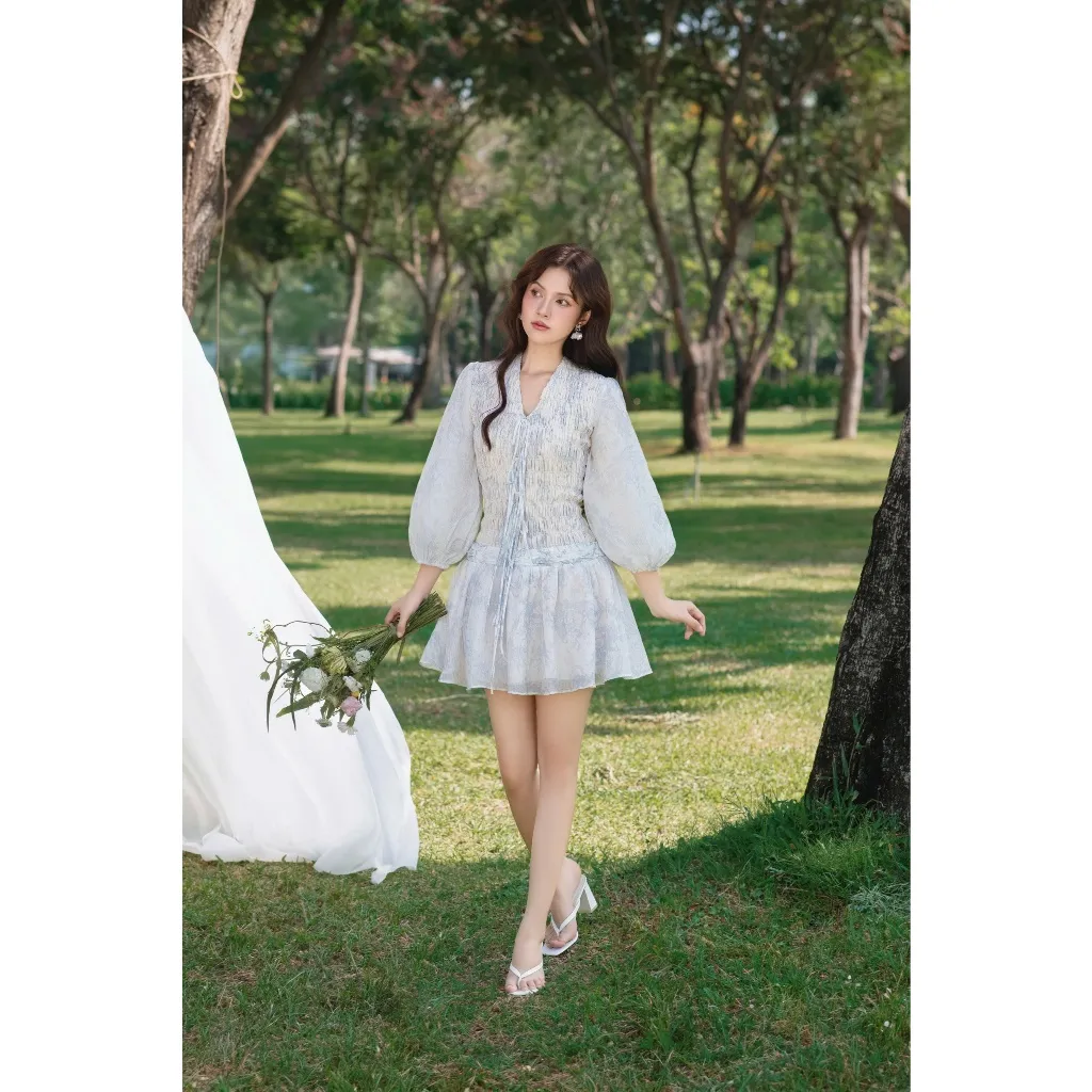 Ảnh OLV - Đầm kiểu hoa dáng xòe Abigail Dress 2 màu 2