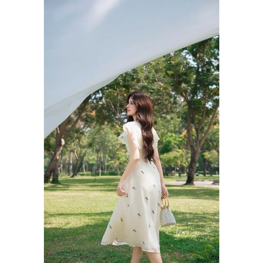 Ảnh OLV - Đầm kiểu hoa Selby Fleur Dress in Cream 2