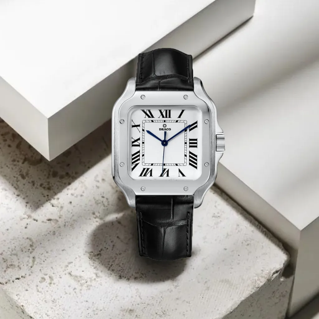 Ảnh Đồng Hồ Cặp - Thương hiệu Việt DRACO D26- RG015 "REGAL" đồng hồ kim xanh, thanh lịch và sang trọng 2