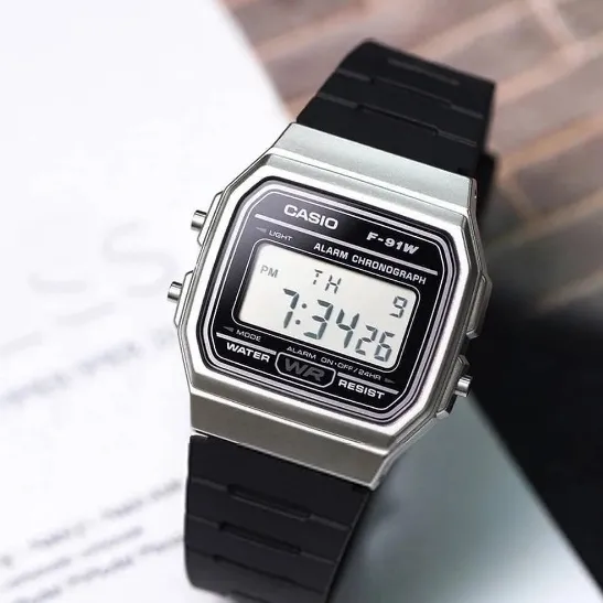 Ảnh Đồng Hồ Casio Nam Điện Tử F-91WM-7ADF Dây Cao Su Chính Hãng 2