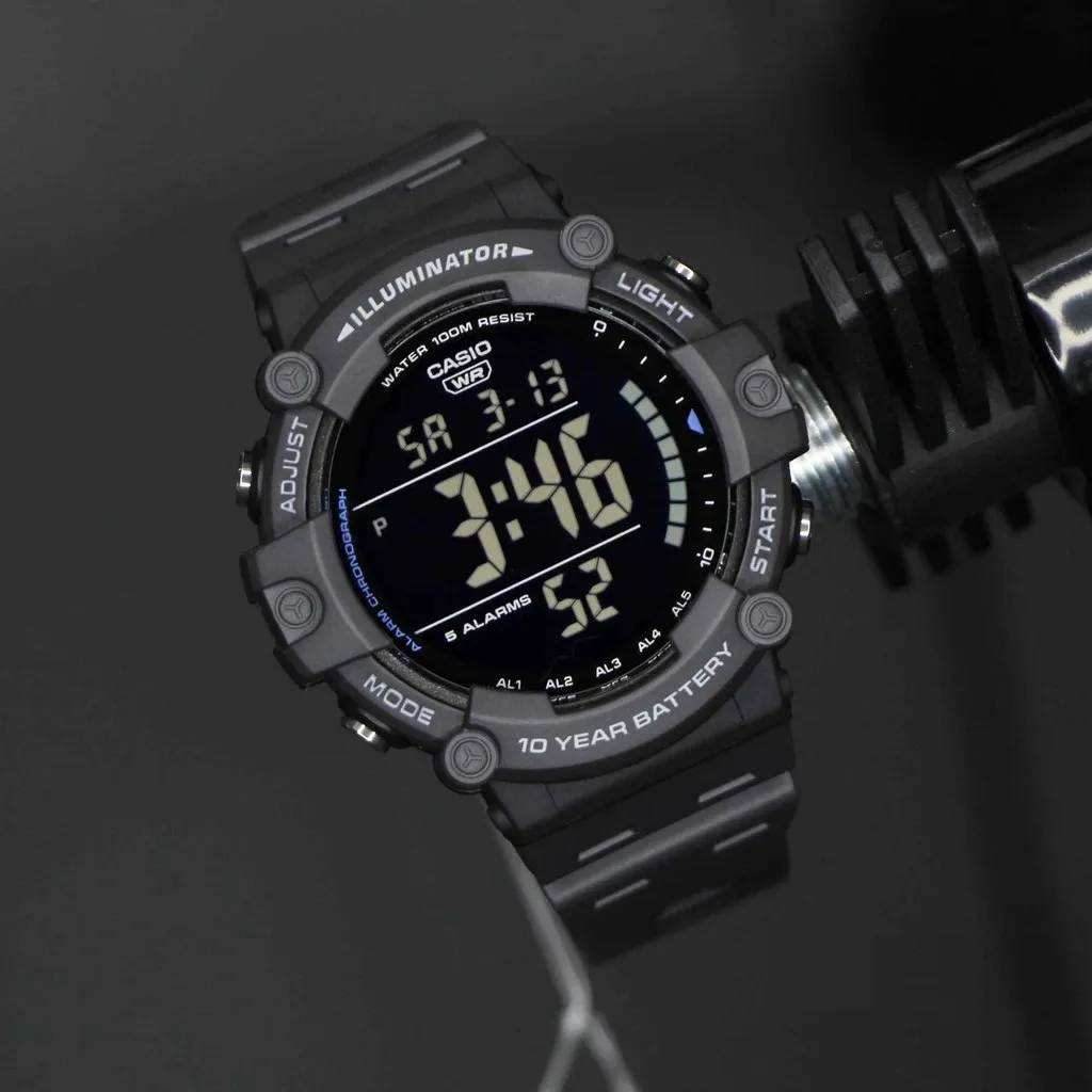 Ảnh Đồng Hồ Casio Nam Điện Tử AE-1500WH-8BVDF Mặt Tròn Dây Cao Su Chính Hãng 2