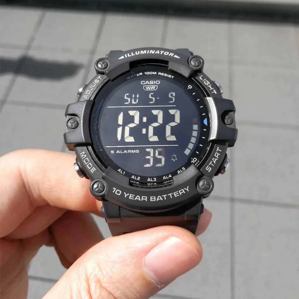 Ảnh Đồng Hồ Casio Nam Điện Tử AE-1500WH-8BVDF Mặt Tròn Dây Cao Su Chính Hãng 4